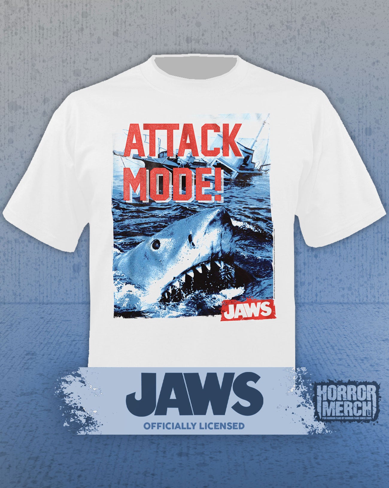 Jaws - Attack Mode Mens Shirt (White)