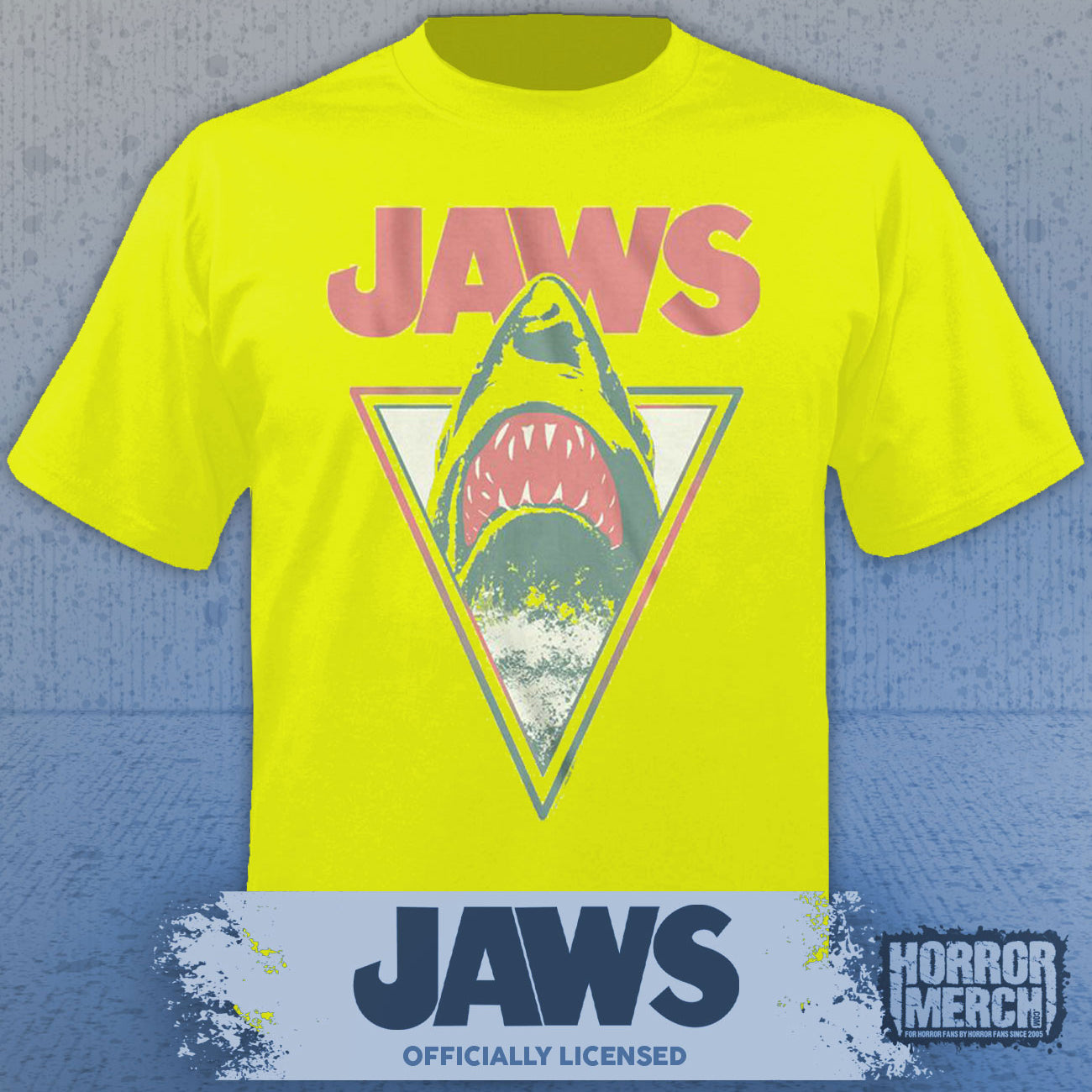 Jaws - Neon Mens Shirt (Yellow)