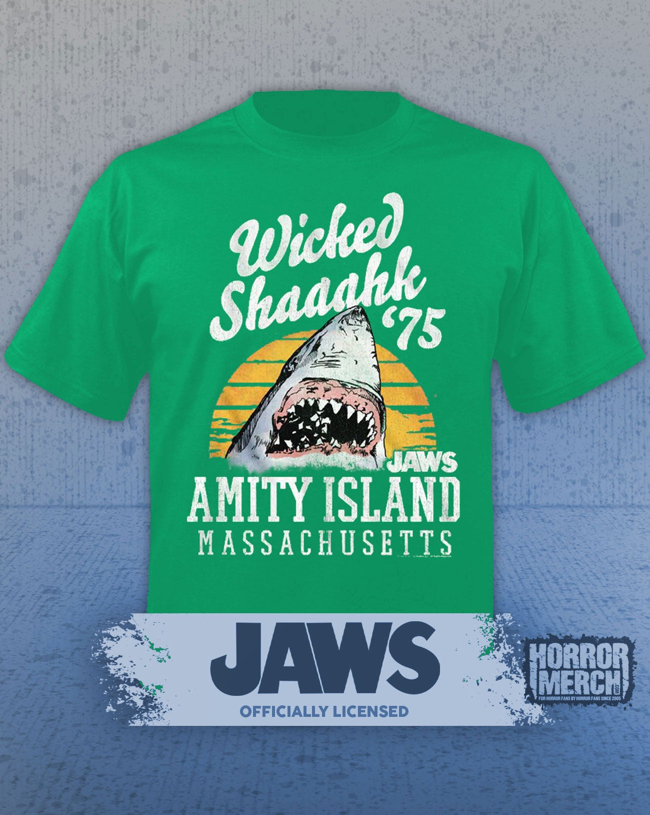 Jaws - Wicked Shaaahk Mens Shirt (Green)