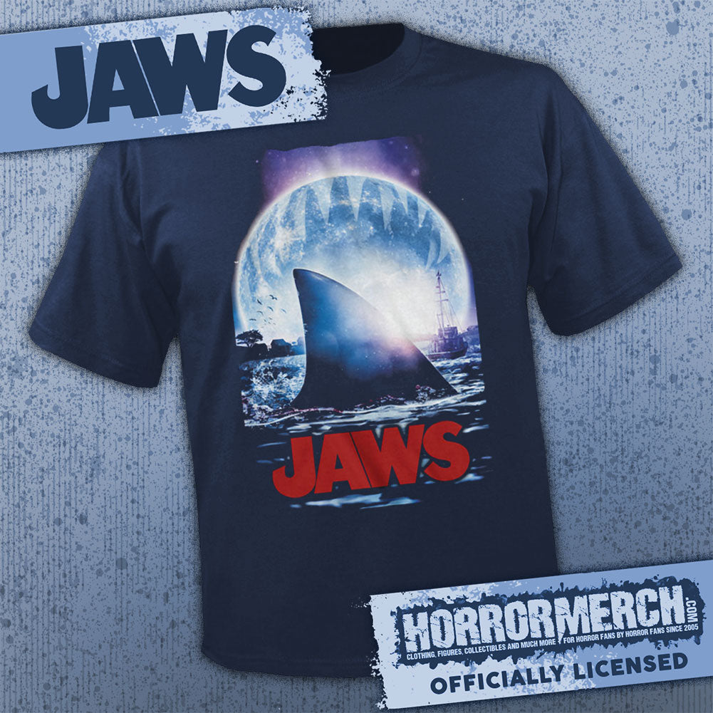 Jaws - Moon (Navy) Mens Shirt