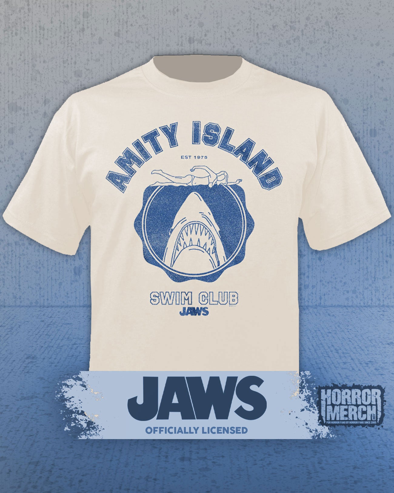 Jaws - Amity Swim Club Mens Shirt (Cream)