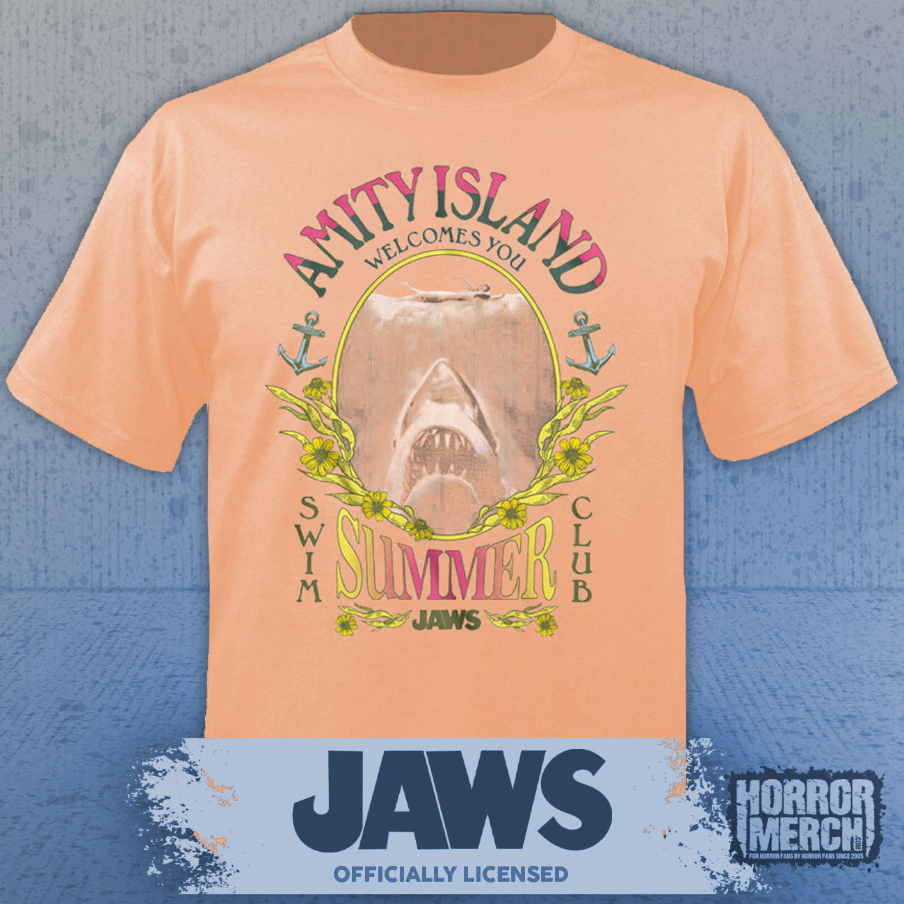 Jaws - Swim Club Mens Shirt (Peach)