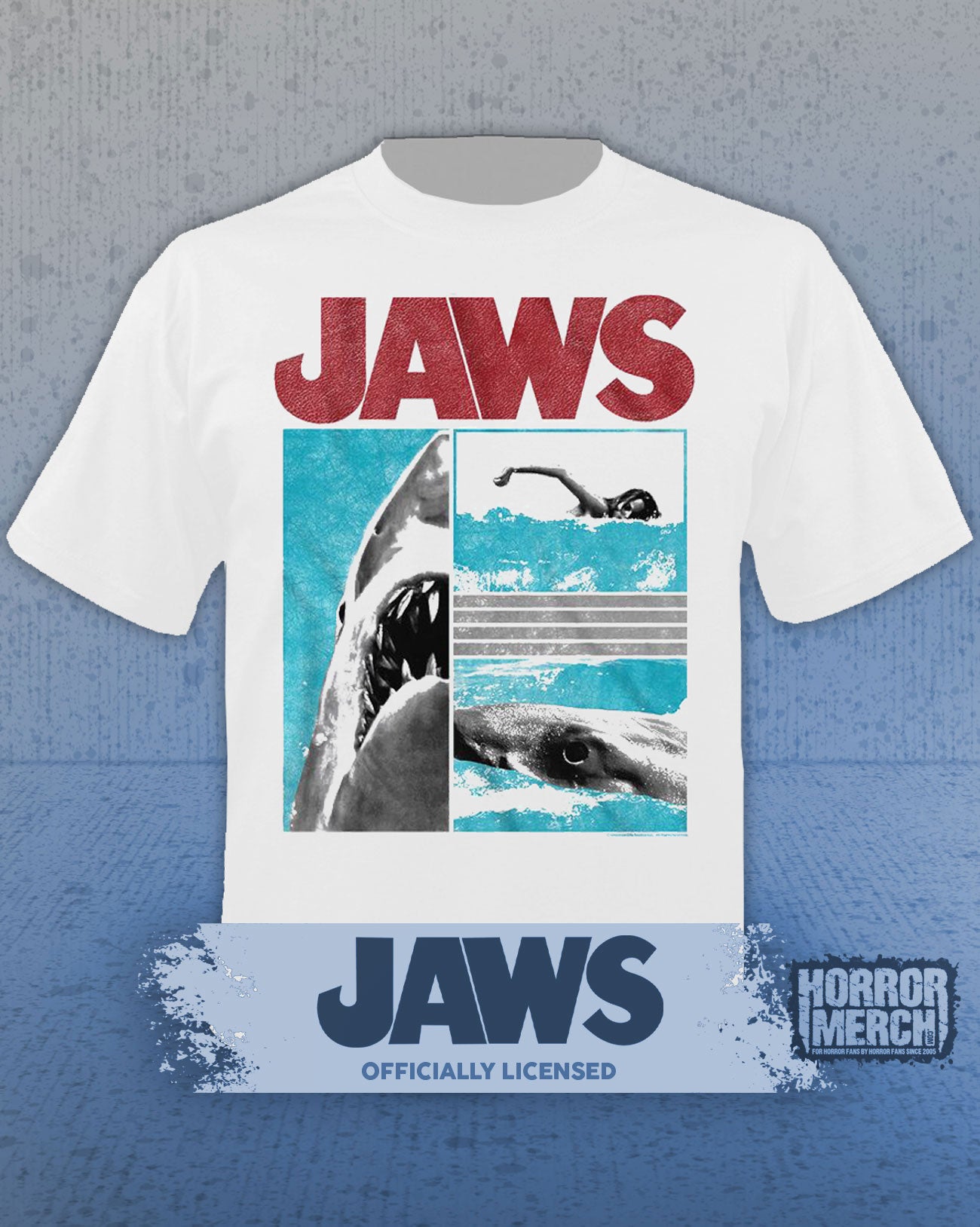 Jaws - Split Mens Shirt (White)