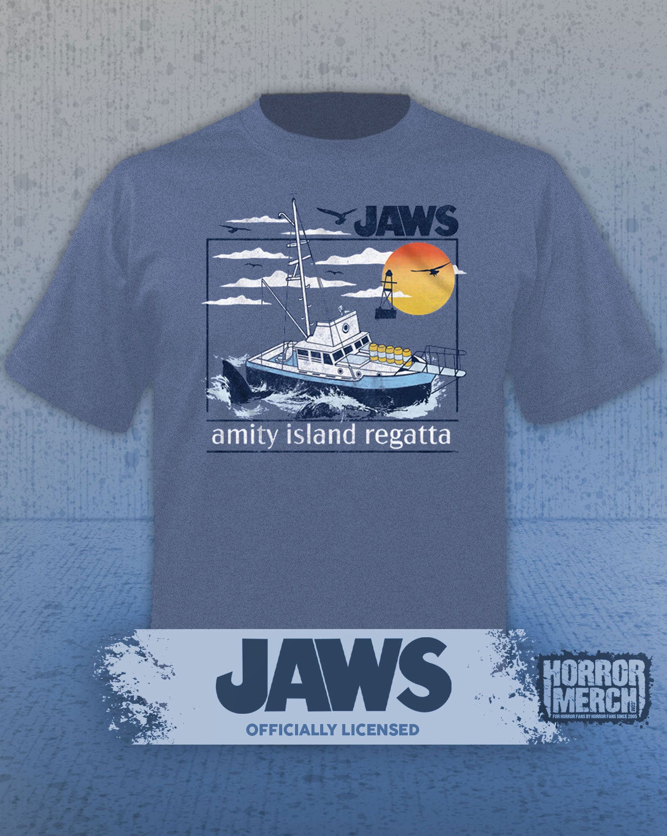 Jaws - Amity Regatta Mens Shirt (Blue)