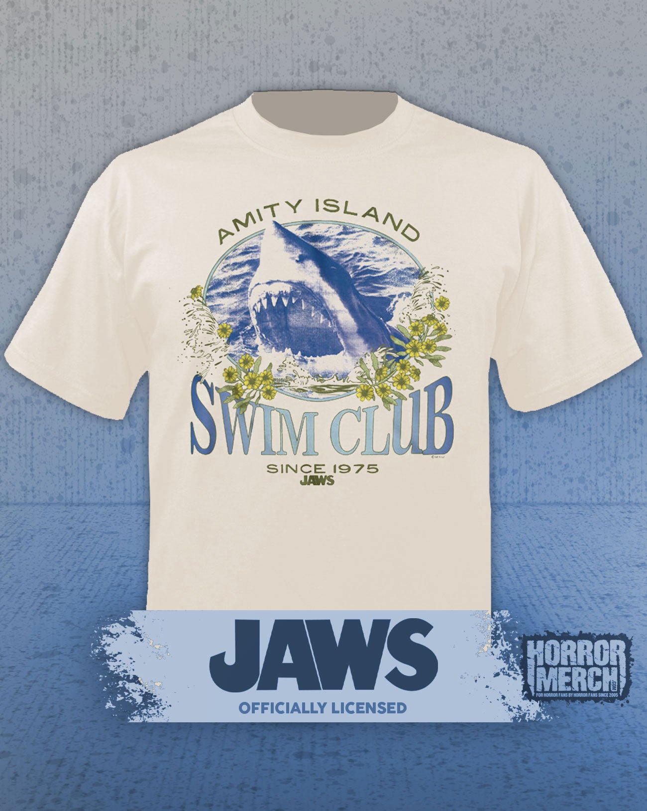 Jaws - Swim Club Mens Shirt (Cream)
