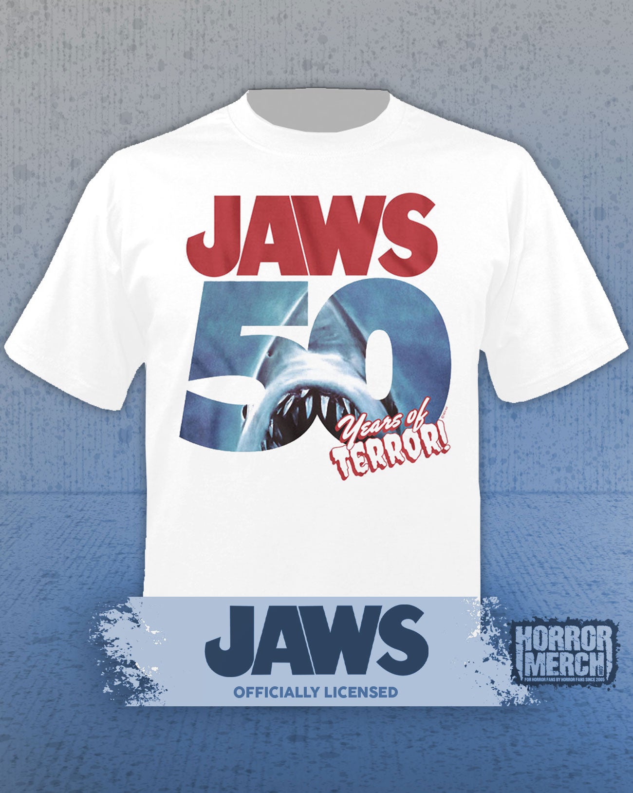 Jaws - 50th Anniversary Mens Shirt (White)
