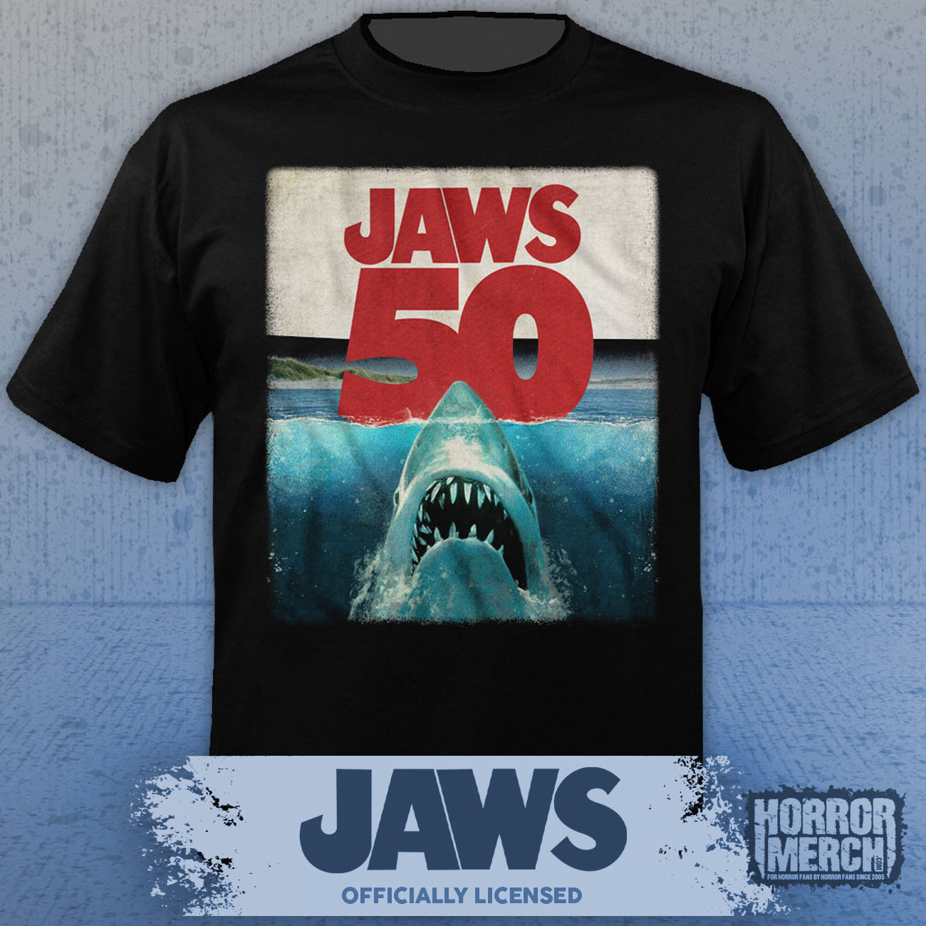 Jaws - 50th Anniversary Poster Mens Shirt