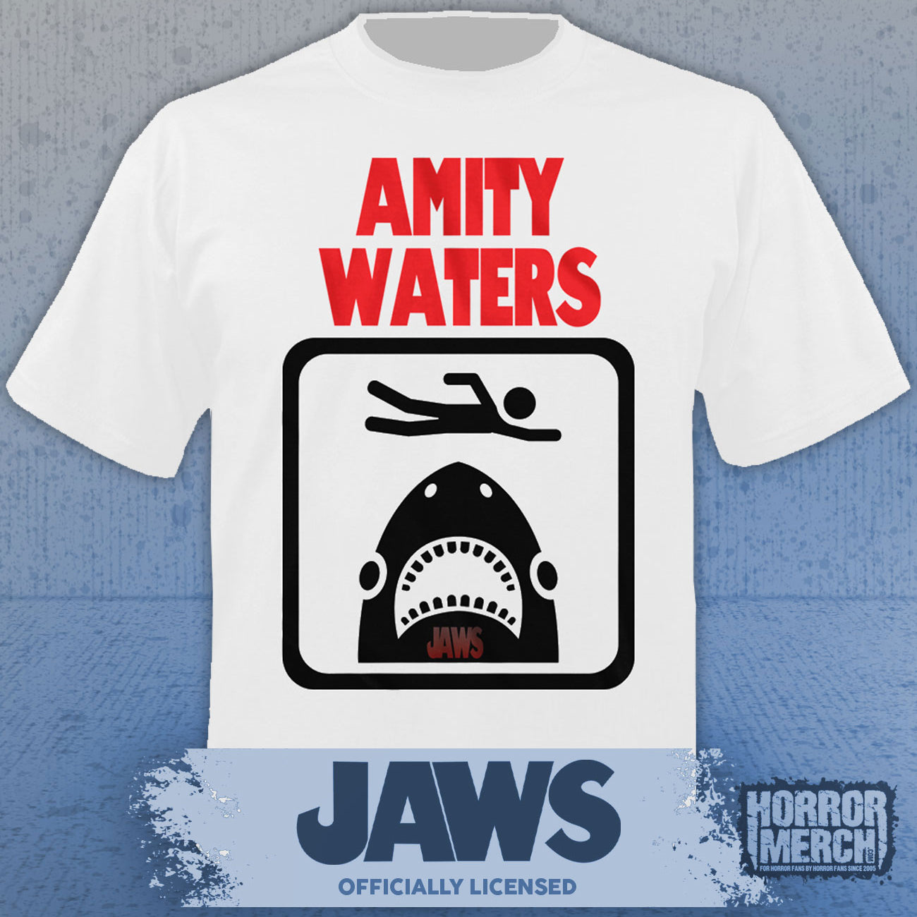 Jaws - Amity Waters Mens Shirt (White)