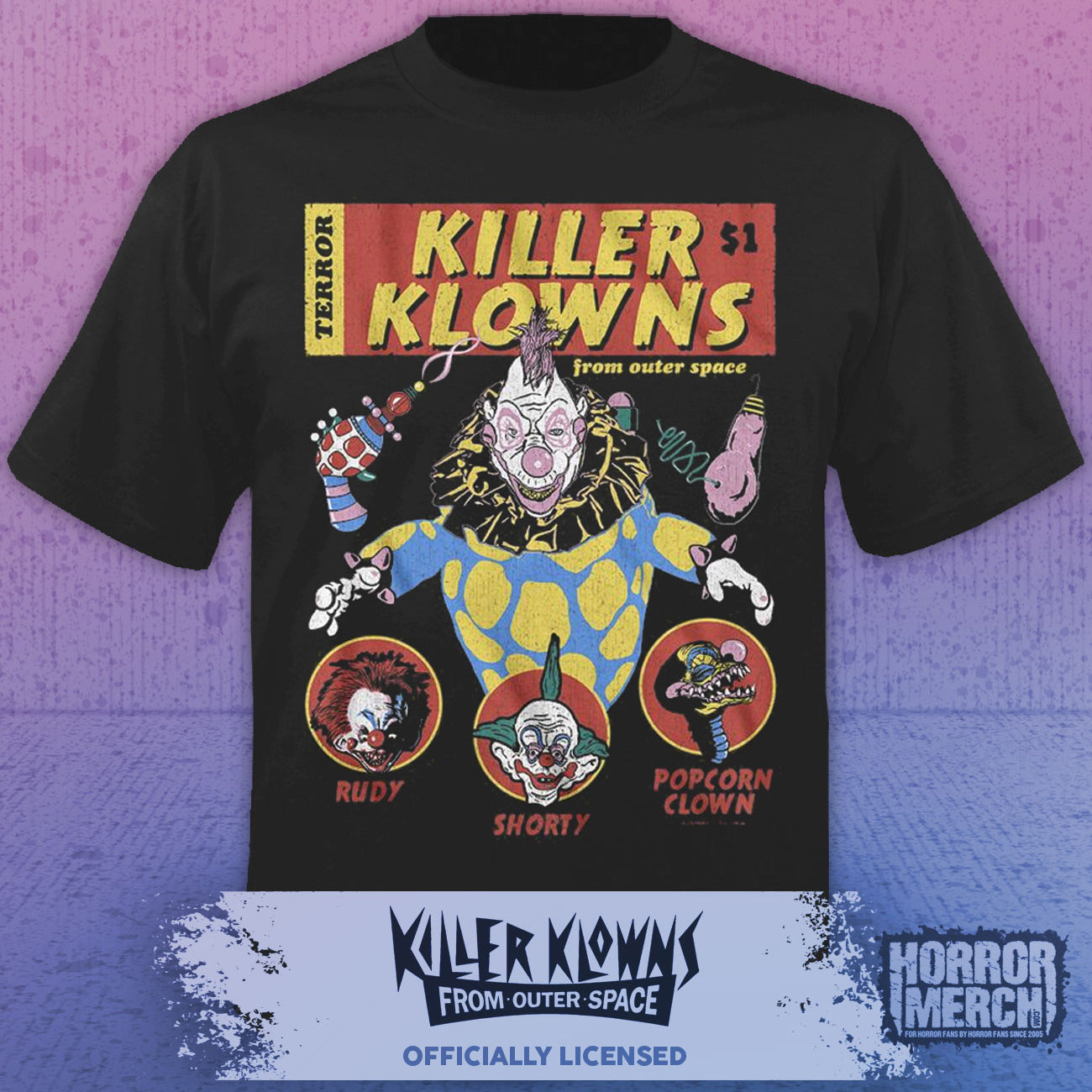 Killer Klowns - Klownzilla Comic Mens Shirt (Gray)