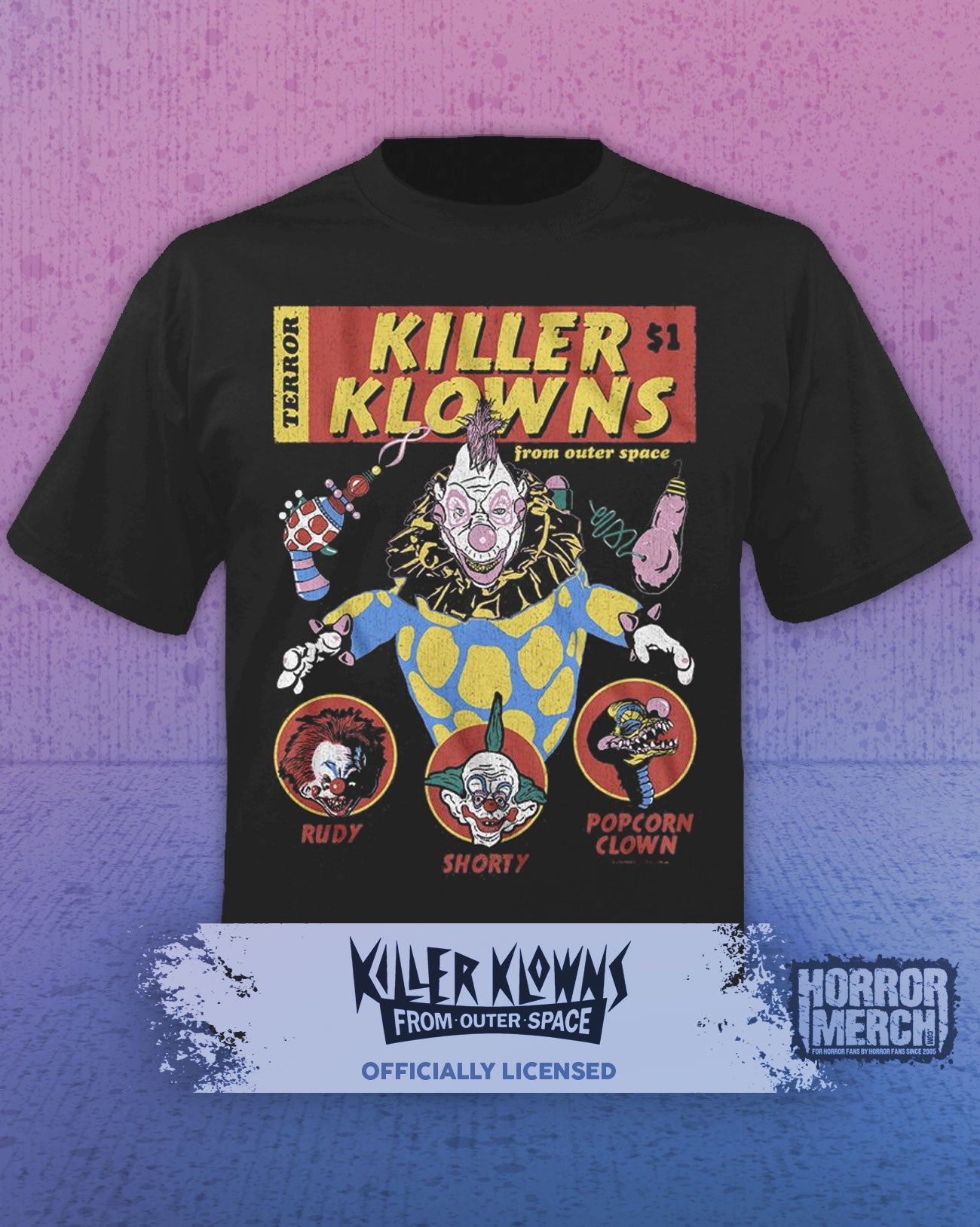 Killer Klowns - Klownzilla Comic Mens Shirt (Gray)