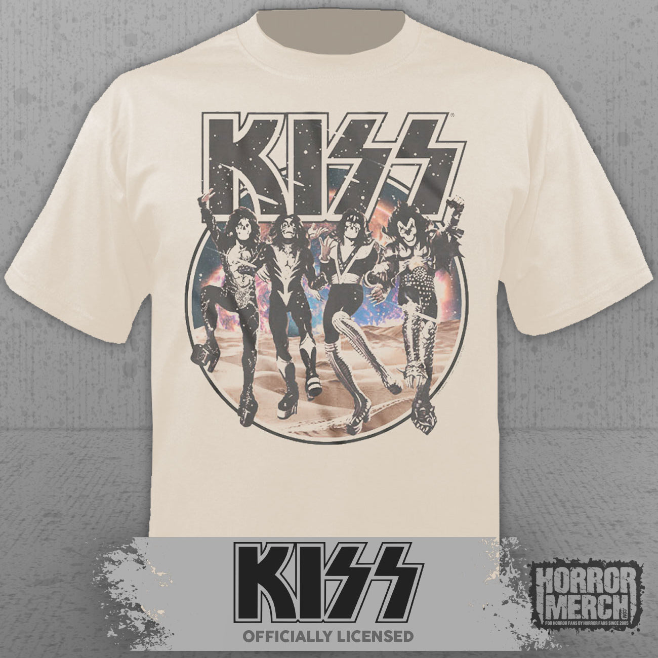 Kiss - Destroyer Mens Shirt (Tan)