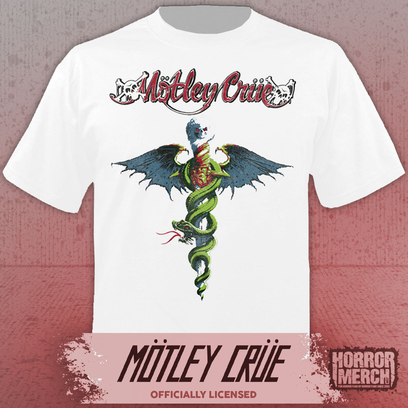 Motley Crue - Dr Feelgood Mens Shirt (White)