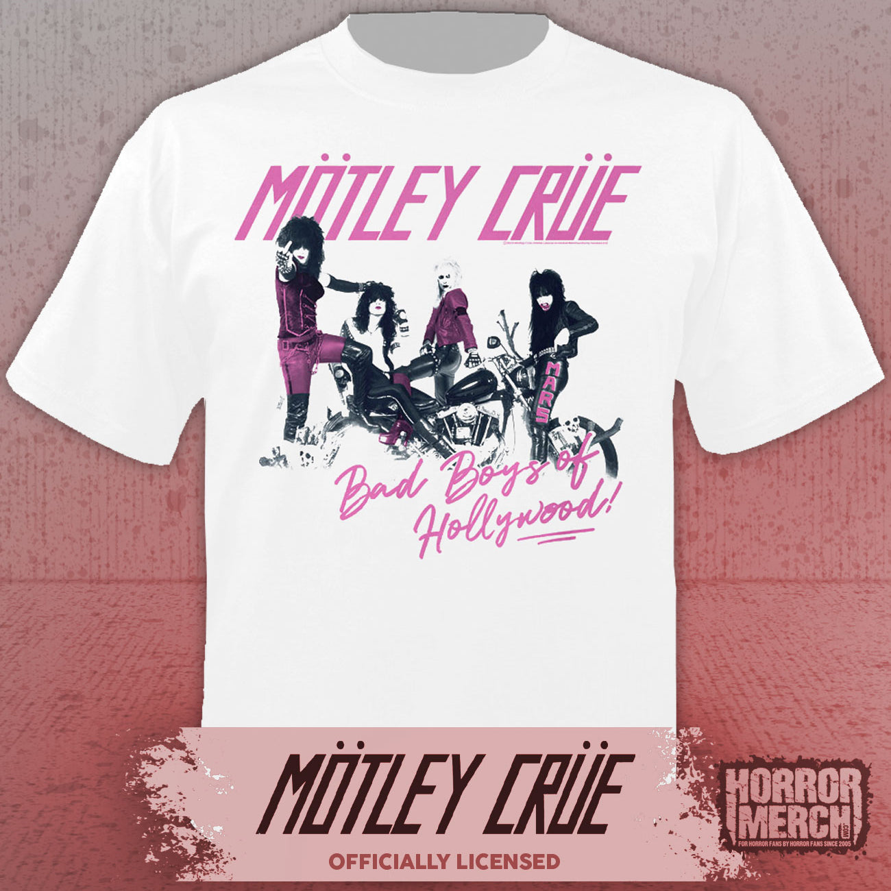Motley Crue - Bad Boys Mens Shirt (White)