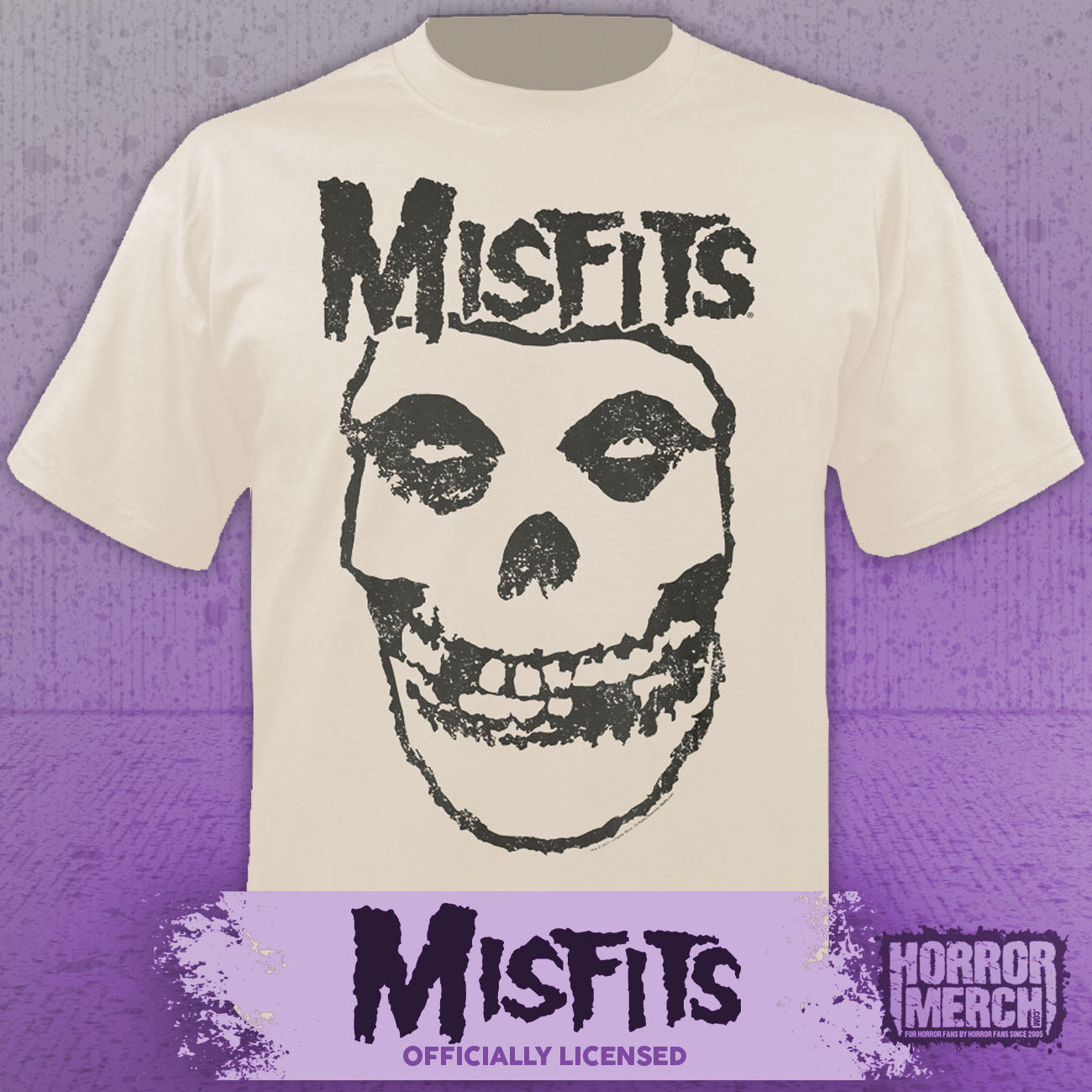 Misfits - Skull Logo Mens Shirt (Tan)