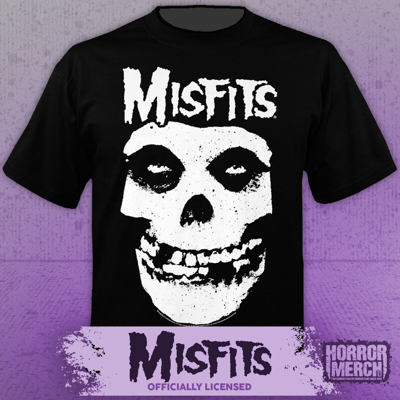 Misfits - Skull And Logo Mens Shirt