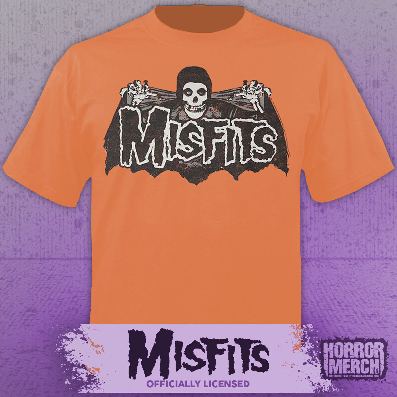 Misfits - Bat Logo Mens Shirt (Orange)