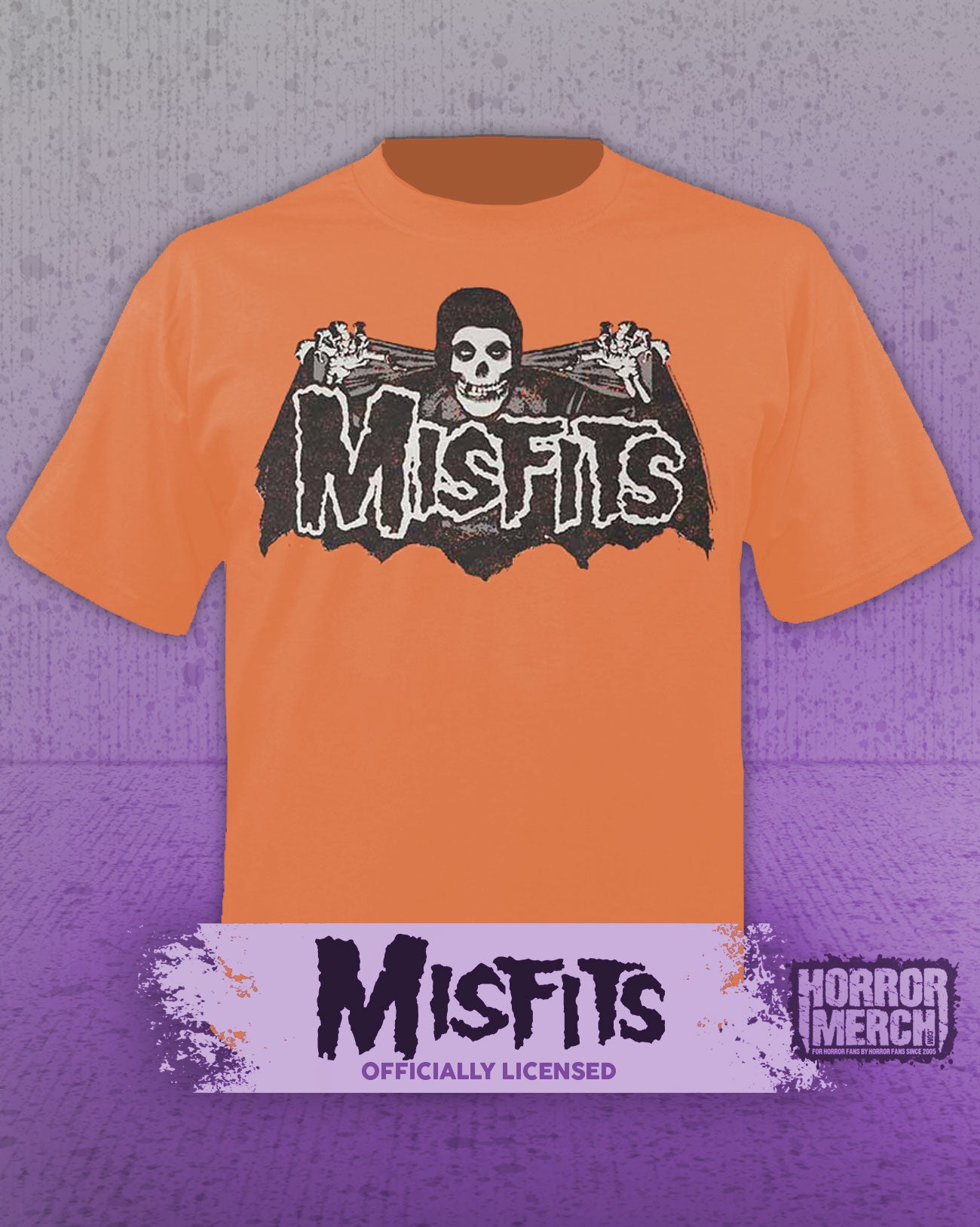Misfits - Bat Logo Mens Shirt (Orange)