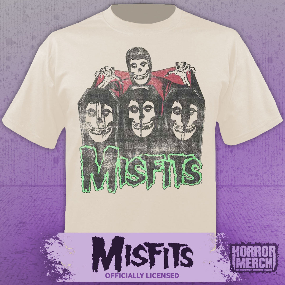 Misfits - EVILLIVE Men's T-Shirt (Tan)