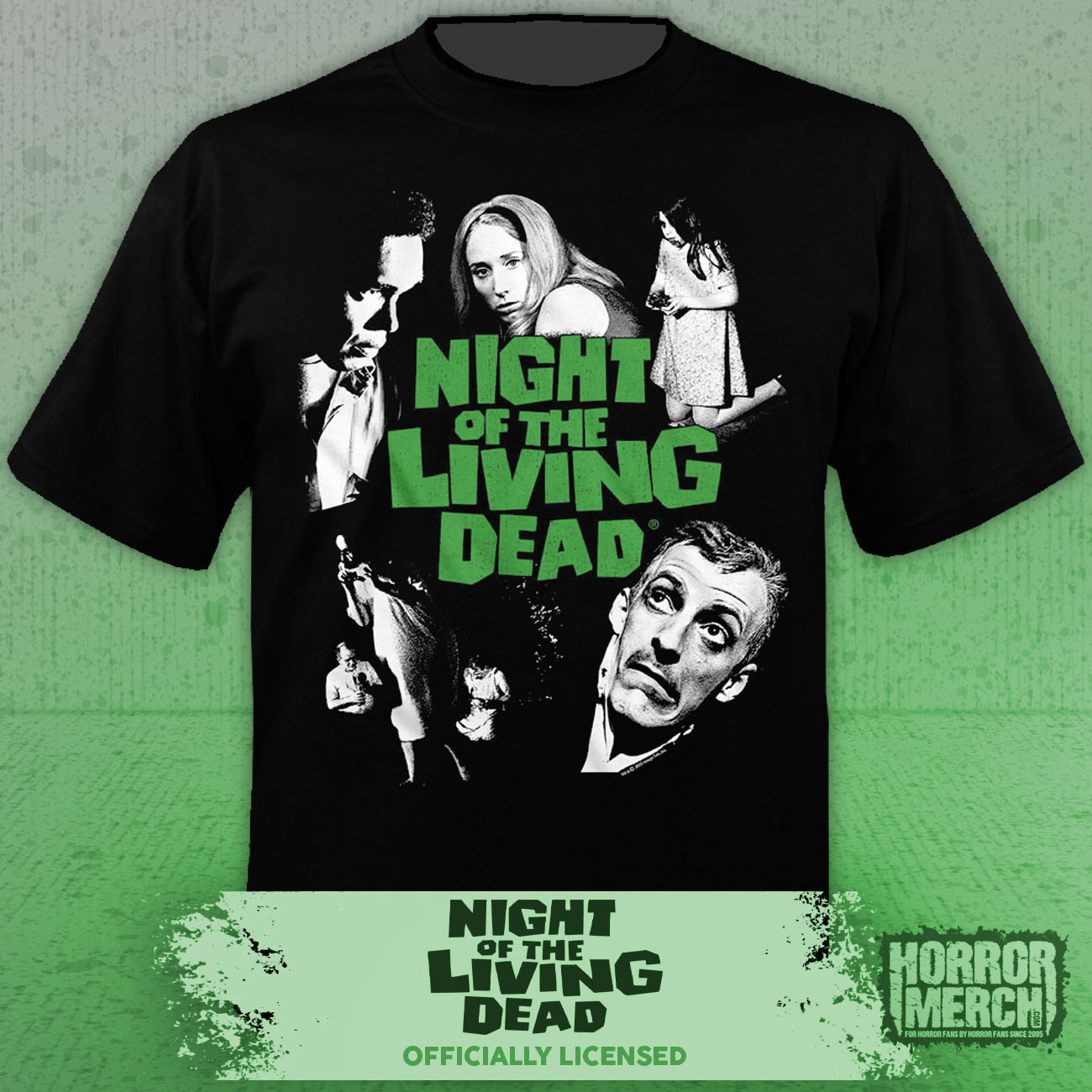 Night Of The Living Dead - Poster Collage Mens Shirt