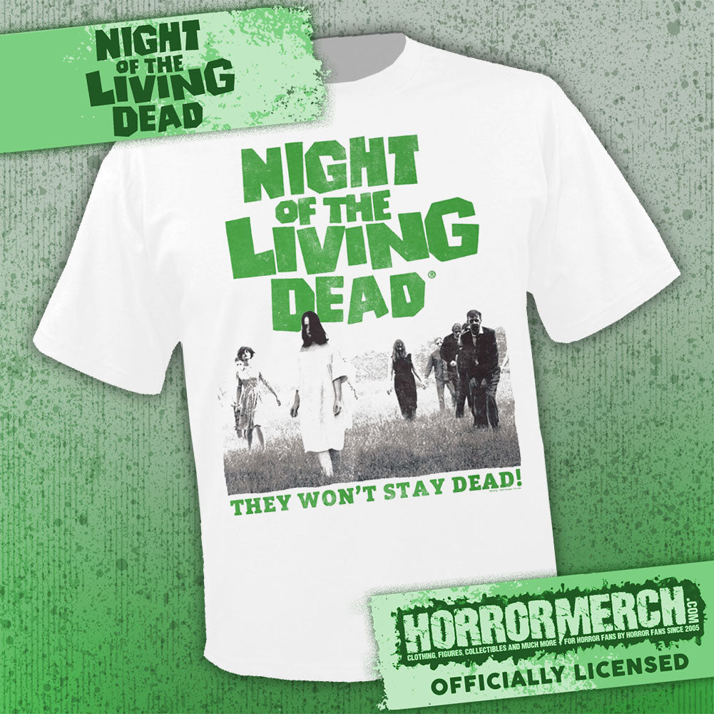 Night Of The Living Dead - Graveyard (White) Mens Shirt