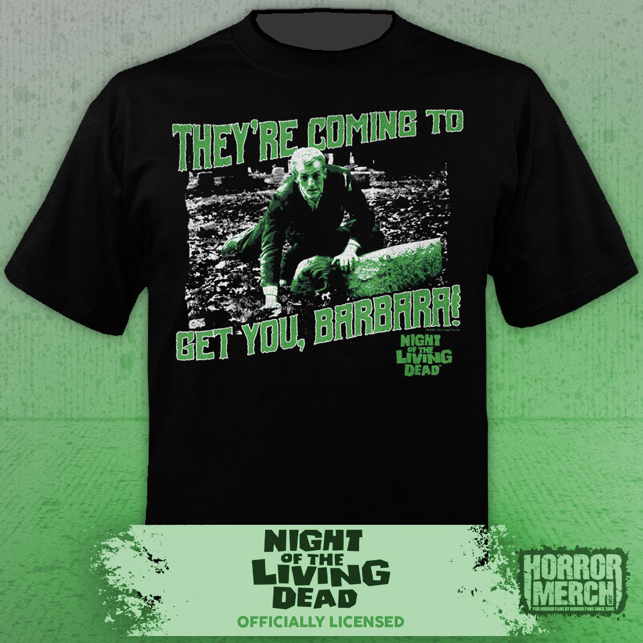 Night Of The Living Dead - Graveyard Zombie Mens Shirt