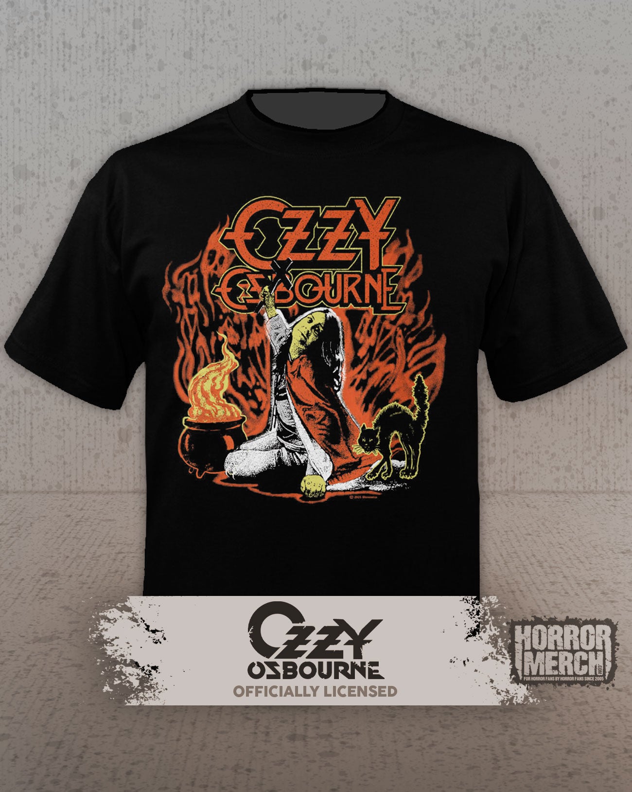 Ozzy Osbourne - Black Cat Mens Shirt