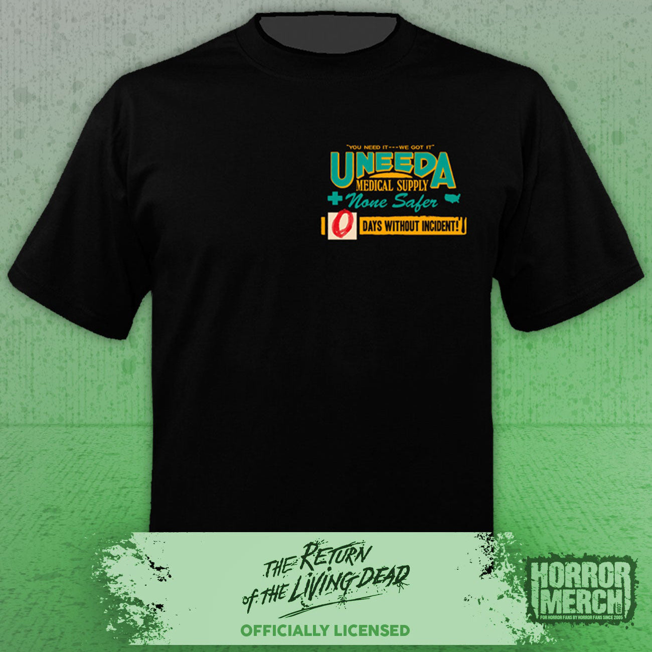 Return Of The Living Dead - Saftey Poster (Front And Back Print) Mens Shirt