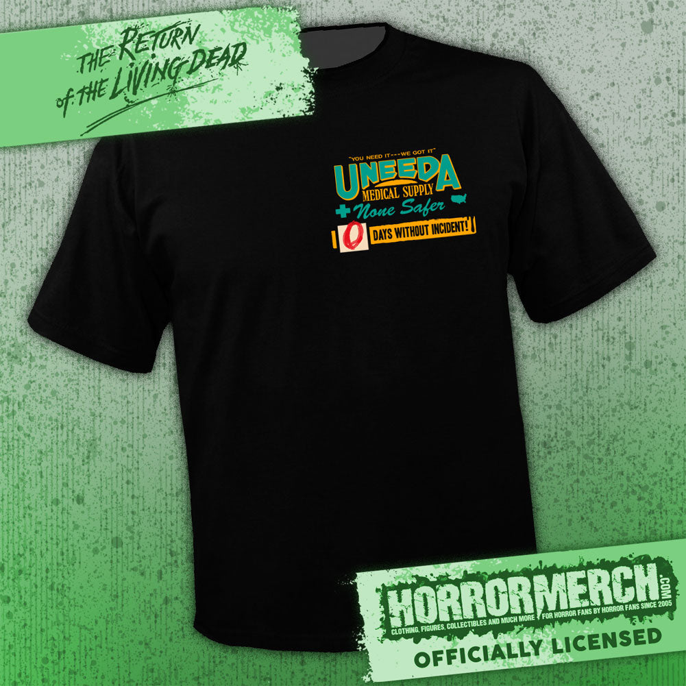 Return Of The Living Dead - Saftey Poster (Front And Back Print) Mens Shirt