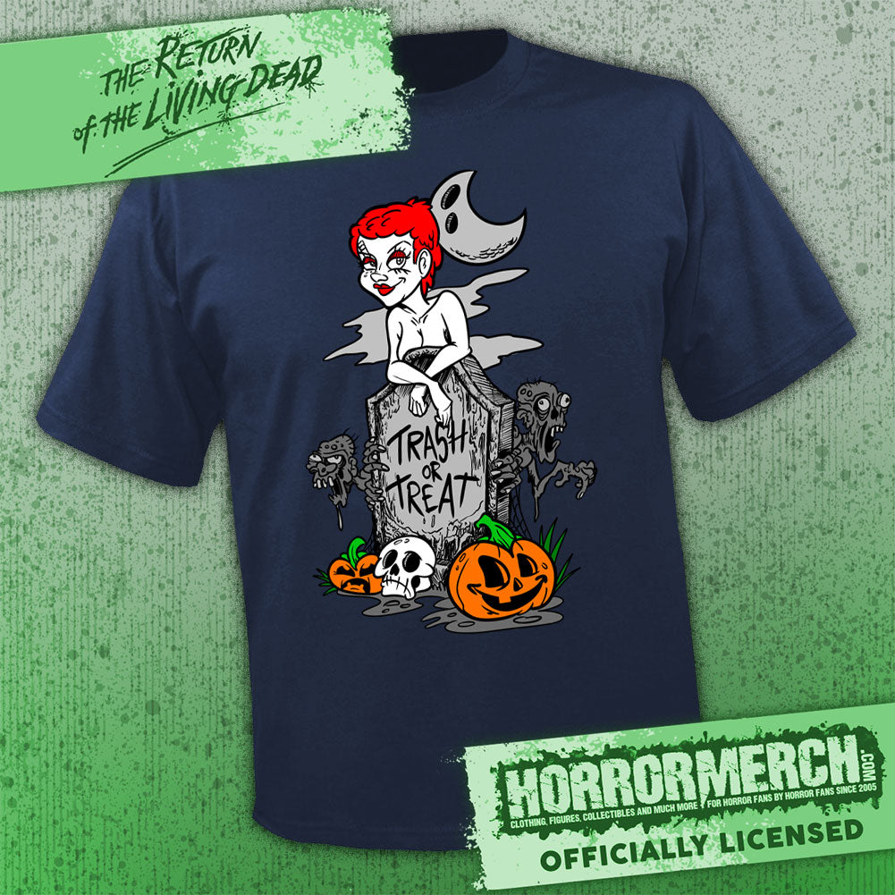 Exclusive - Return Of The Living Dead - Trash Or Treat (Navy) Mens Shirt