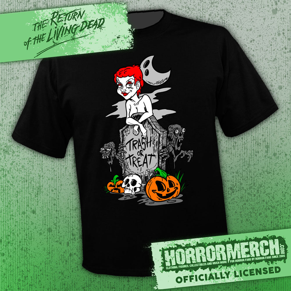 Exclusive Return Of The Living Dead - Trash Or Treat (Black) Womens Shirt