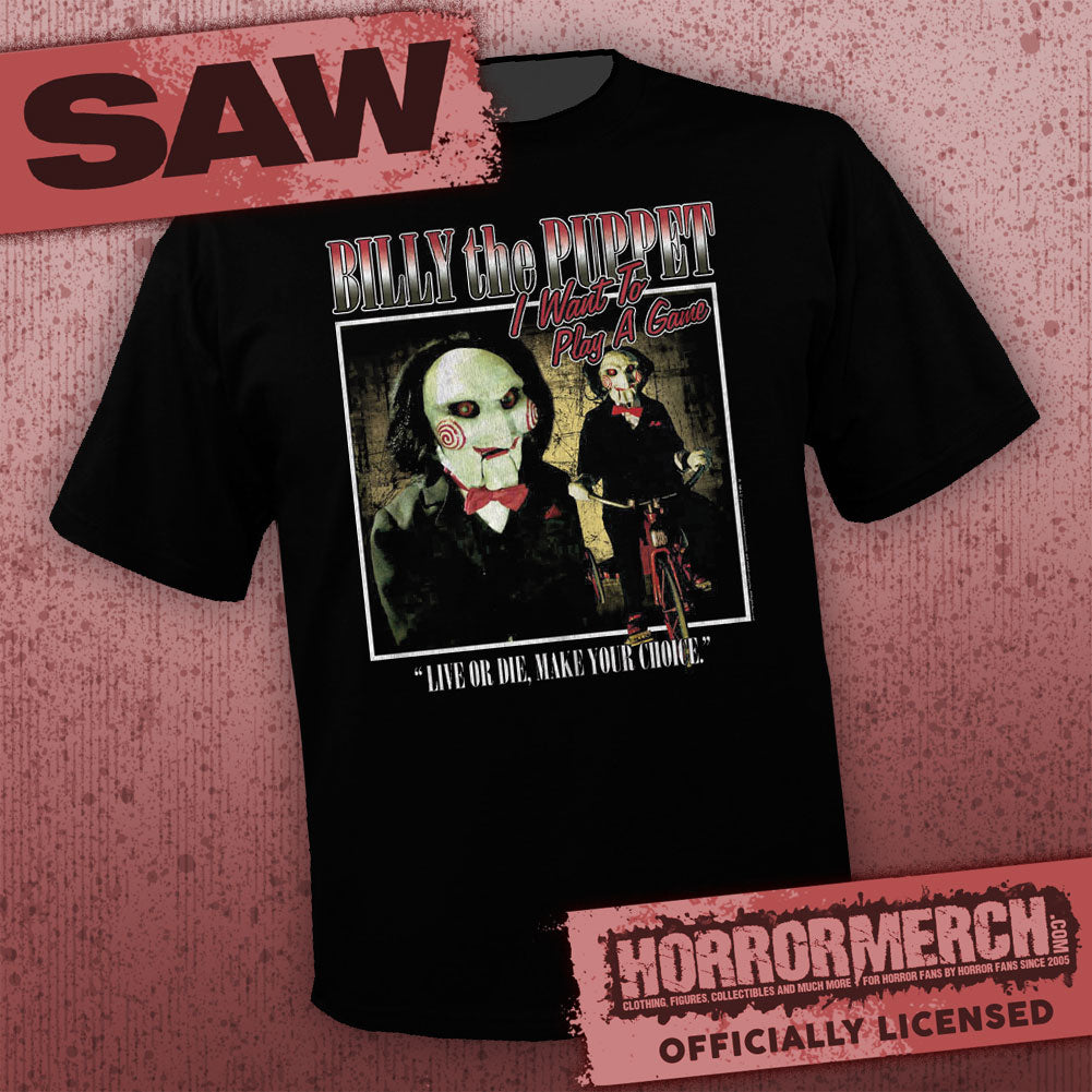 Saw - Live Or Die (Billy) Mens Shirt