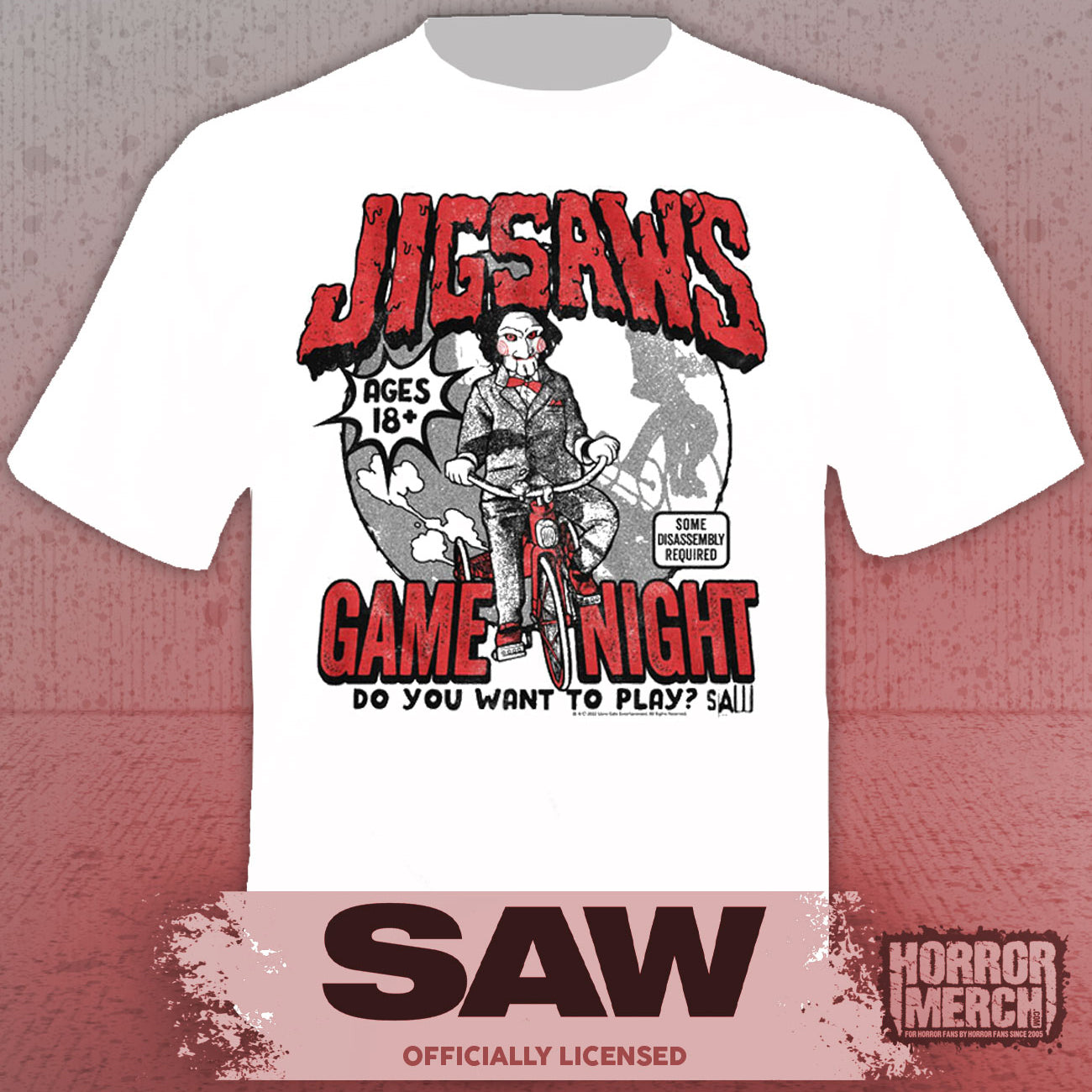Saw - Game Night Mens Shirt (White)