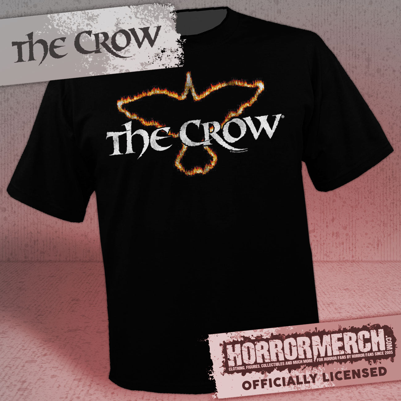 Crow - Fire Logo Mens Shirt