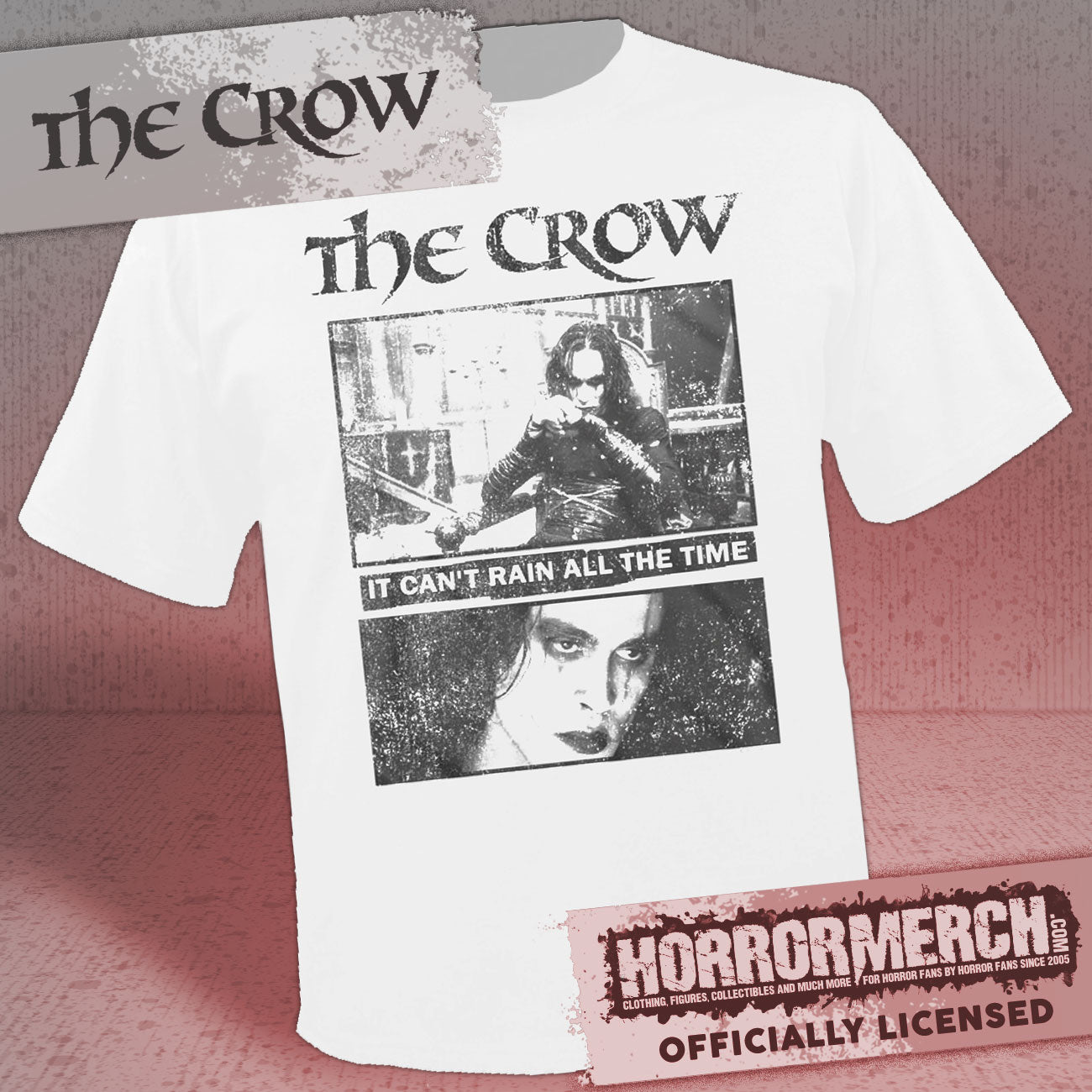 Crow - Can't Rain All The Time (White) Mens Shirt