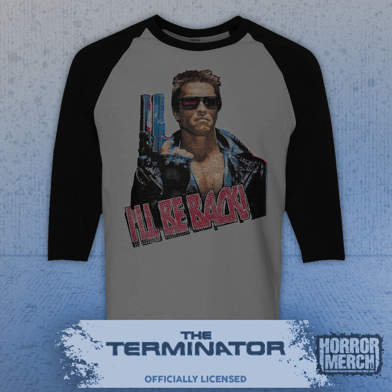 Terminator - I'll Be Back Baseball Shirt (Gray)