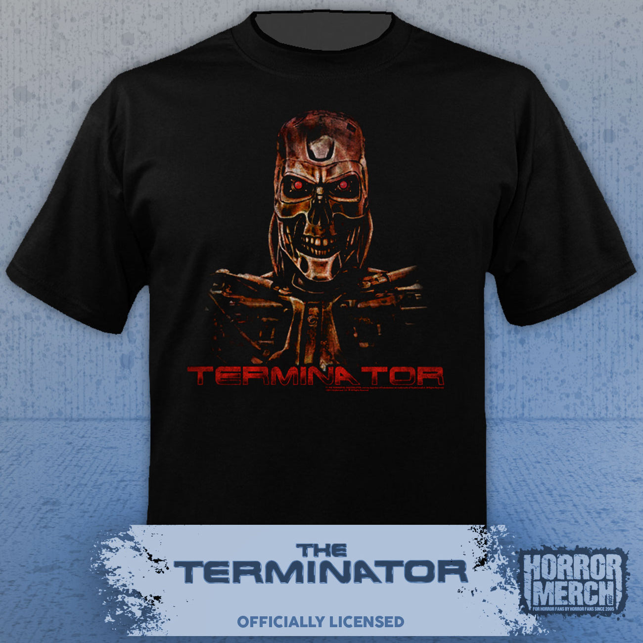 Terminator - Endoskeleton Red Logo Mens Shirt