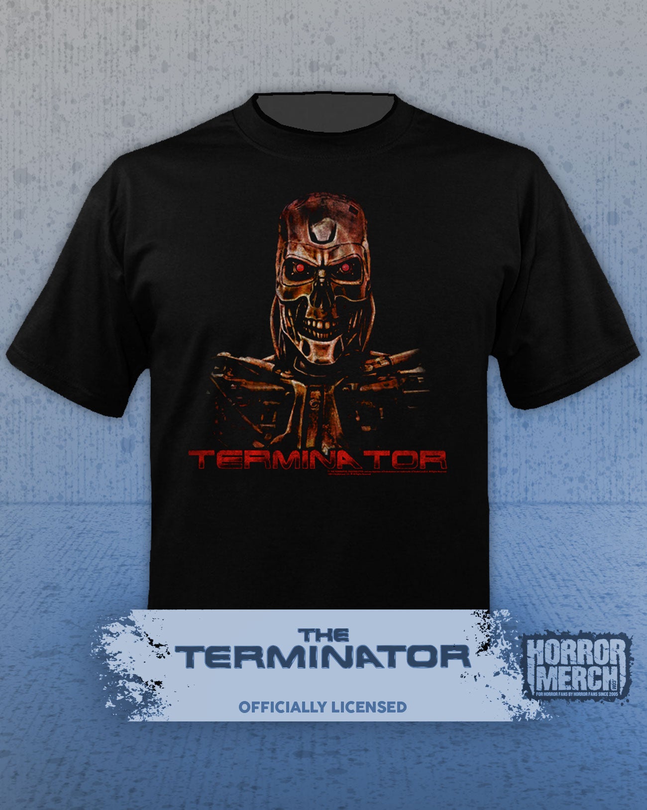 Terminator - Endoskeleton Red Logo Mens Shirt