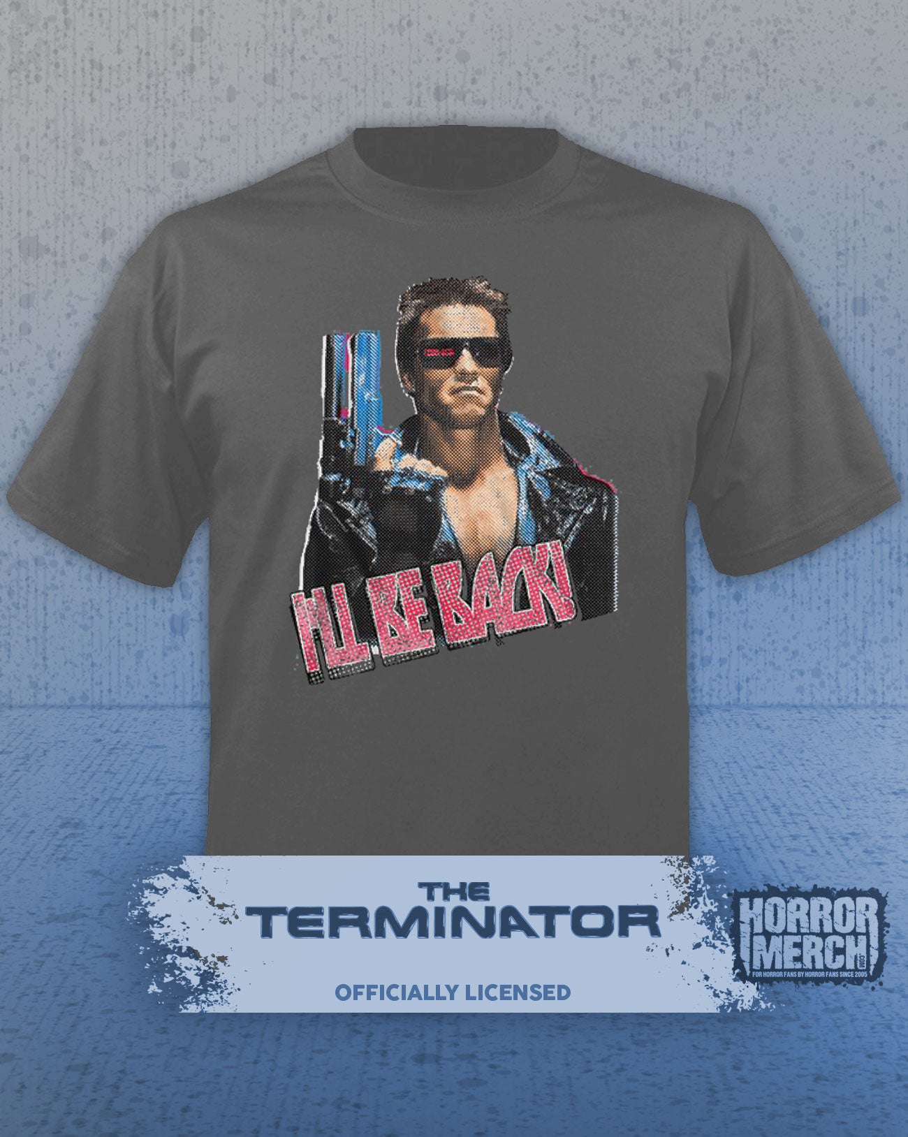 Terminator - I'll Be Back Mens Shirt (Gray)