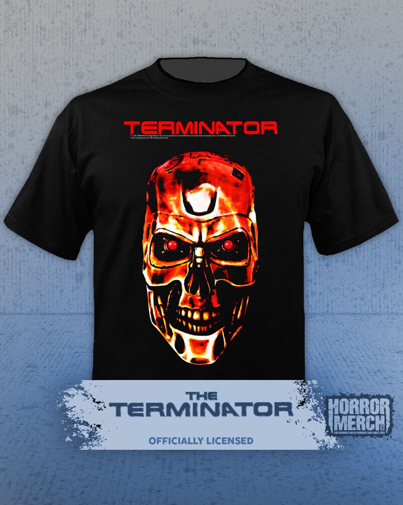 Terminator - Endoskeleton Face Closeup Mens Shirt
