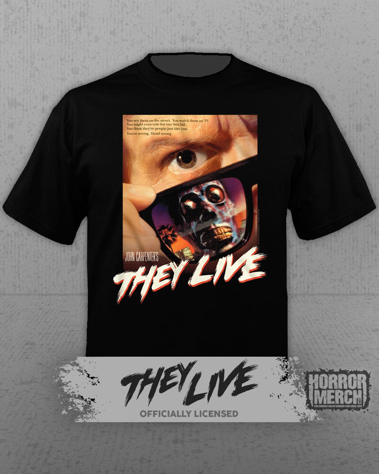 They Live - Poster Mens Shirt