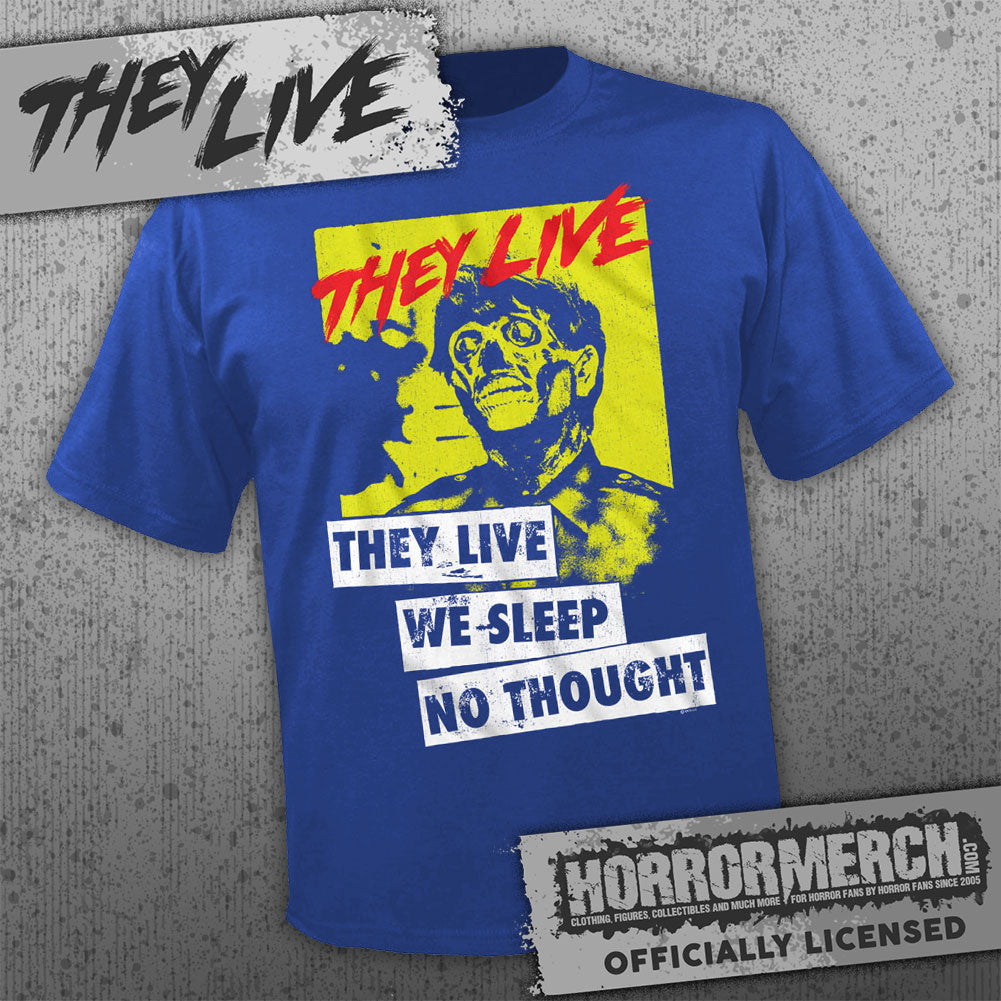 They Live - Neon Poster (Blue) Mens Shirt