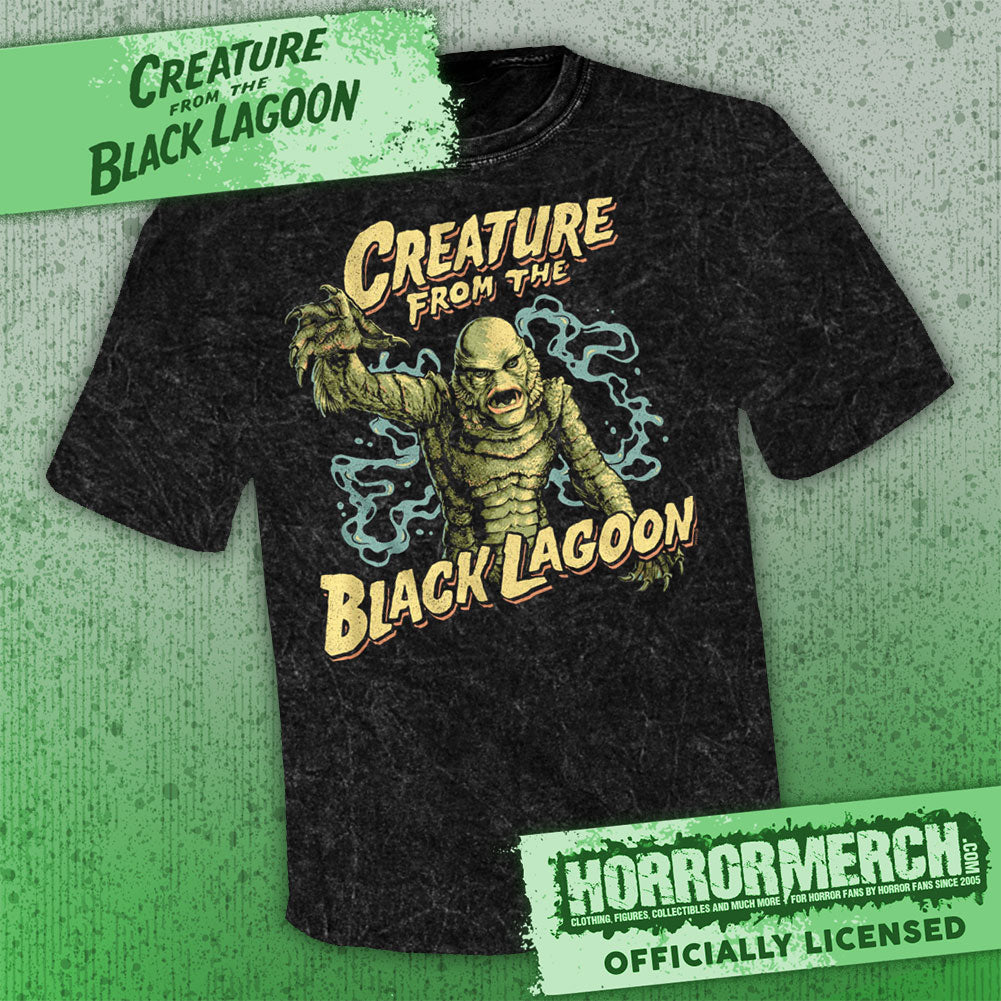 Creature From The Black Lagoon - Creature Swimming (Mineral Wash) Mens Shirt