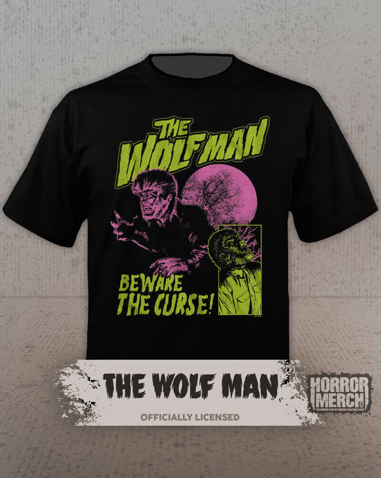 Wolfman -Beware The Curse Mens Shirt
