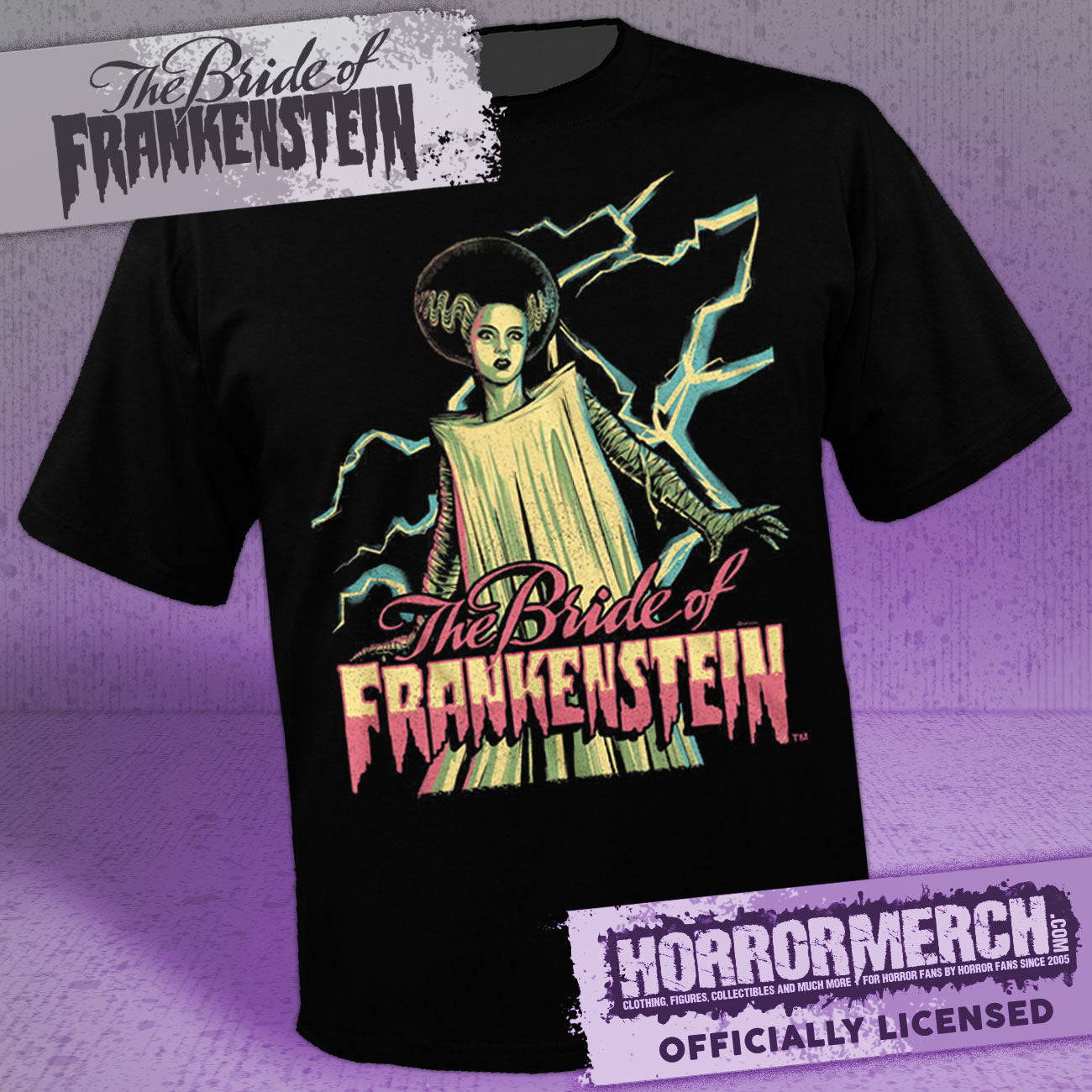 Bride Of Frankenstein - Lightning Mens Shirt