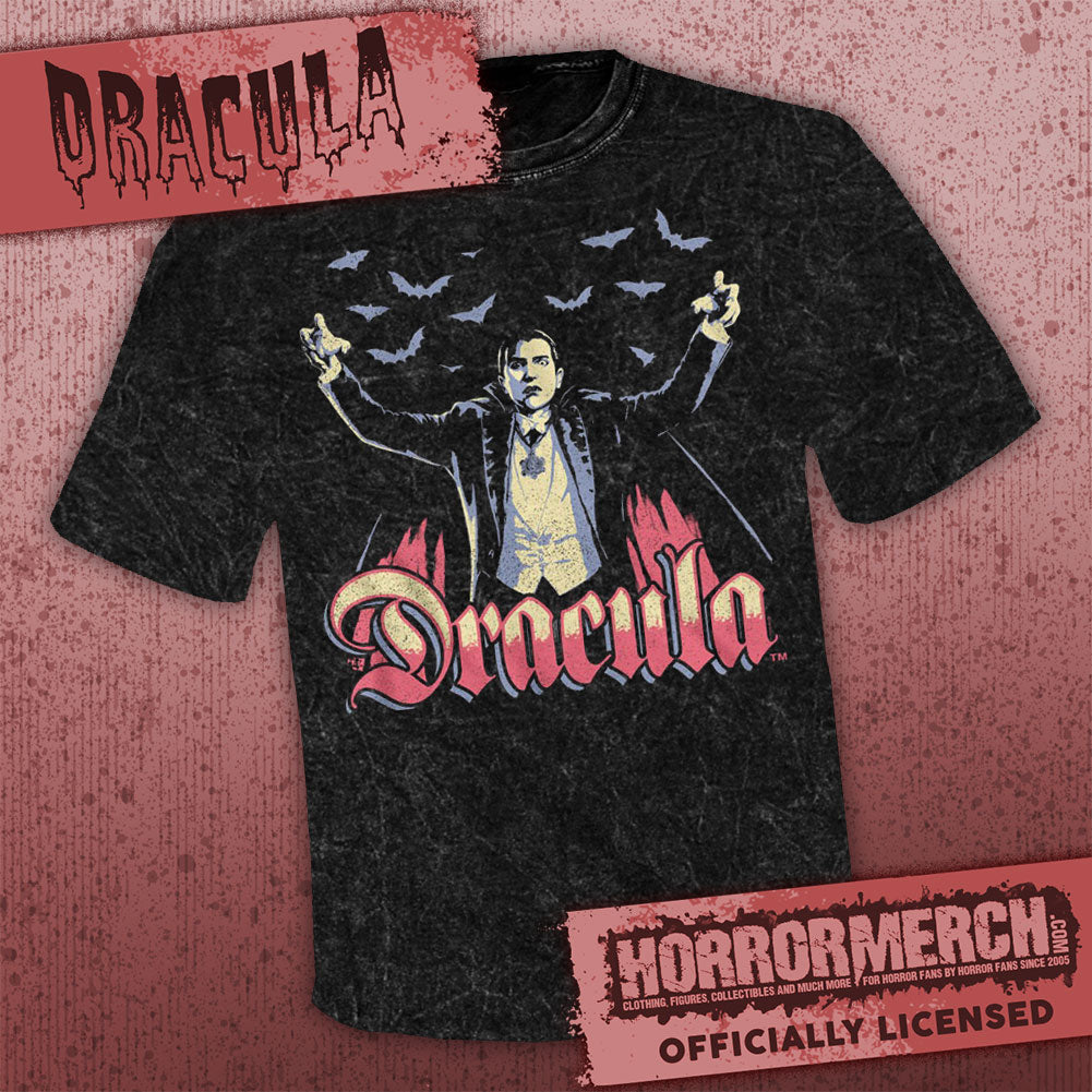 Dracula - Bats (Mineral Wash) Mens Shirt