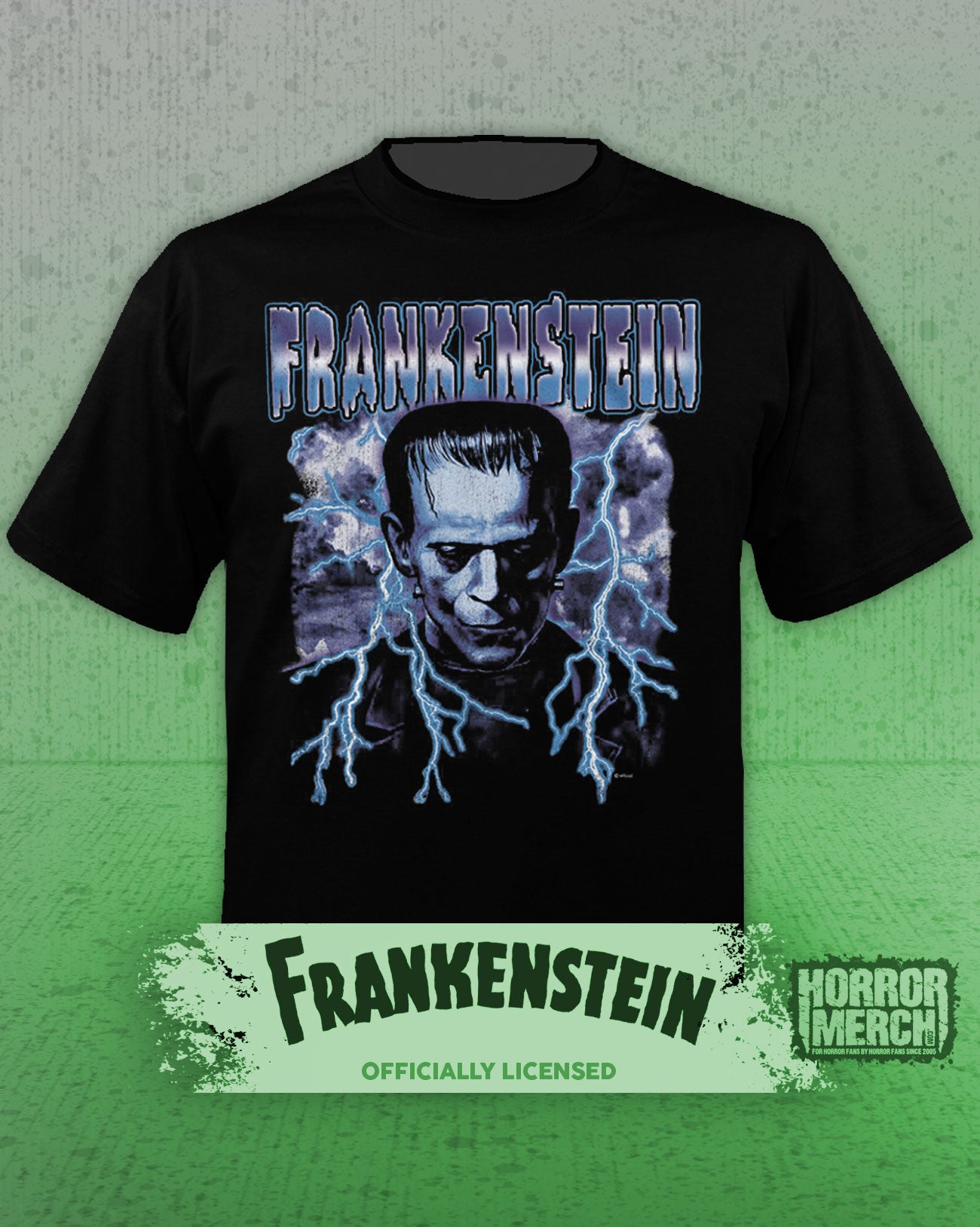 Frankenstein - Lightning Storm Mens Shirt
