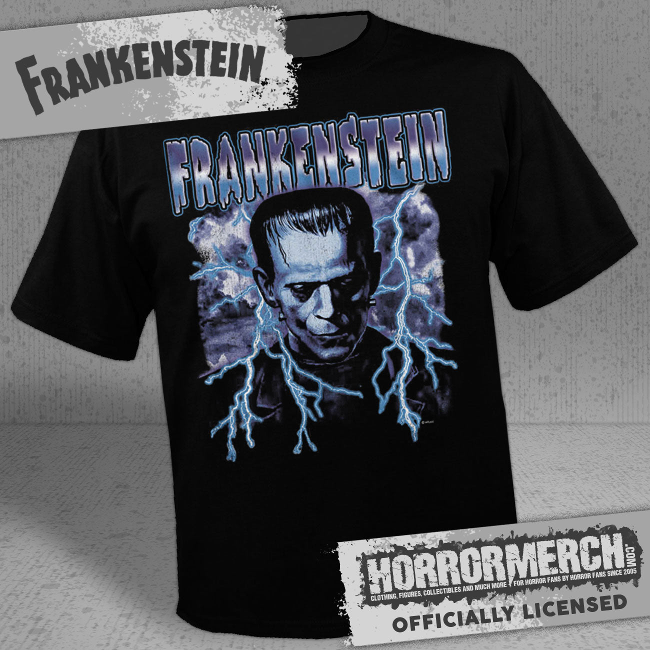 Frankenstein - Lightning Storm Mens Shirt