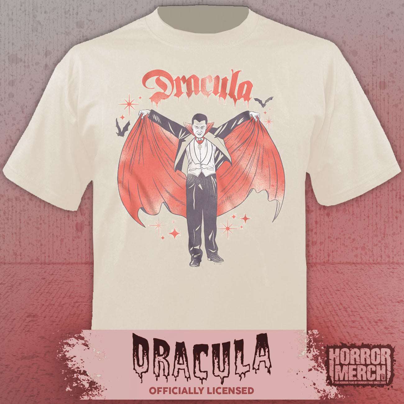 Dracula - Hovering Mens Shirt (Cream)
