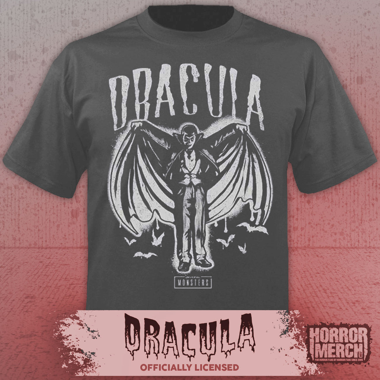 Dracula - Wings Mens Shirt (Gray)