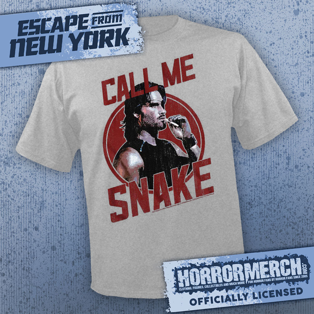 Escape From New York - Call Me Snake (Gray) Mens Shirt